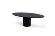 Siyah Oval Modern Yemek Masası 00003