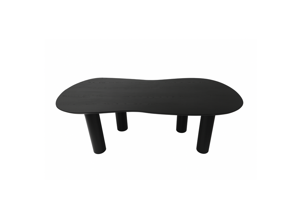 Bodrum Siyah Ahşap Masa XL