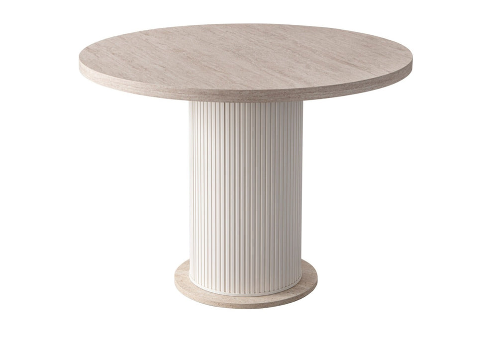 Traverten Desenli Bohem Tarz Masa