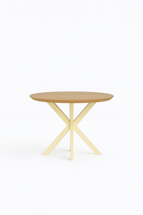 001 Yuvarlak Otantik Meşe Masa (1015)