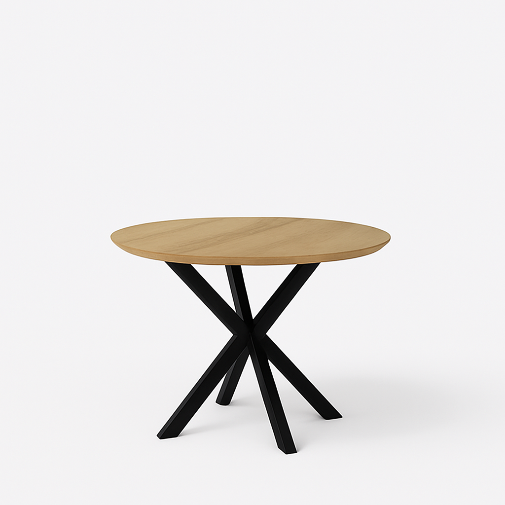 001 Yuvarlak Otantik Meşe Masa (9005)