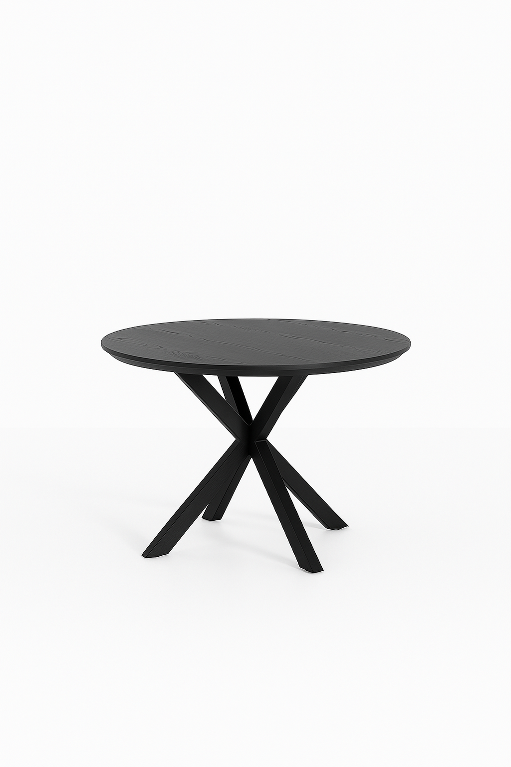 001 Yuvarlak Siyah Meşe Masa (9005)