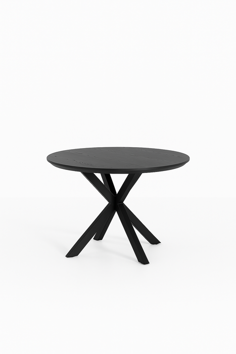 001 Yuvarlak Siyah Meşe Masa (9005)