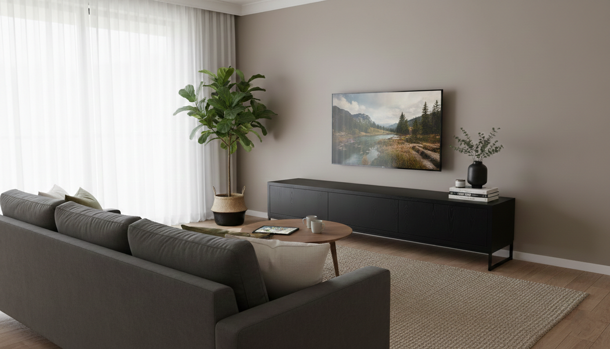 240 cm Siyah Meşe TV Ünitesi