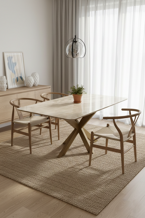 Aurora Seramik Dikdörtgen Yemek Masası