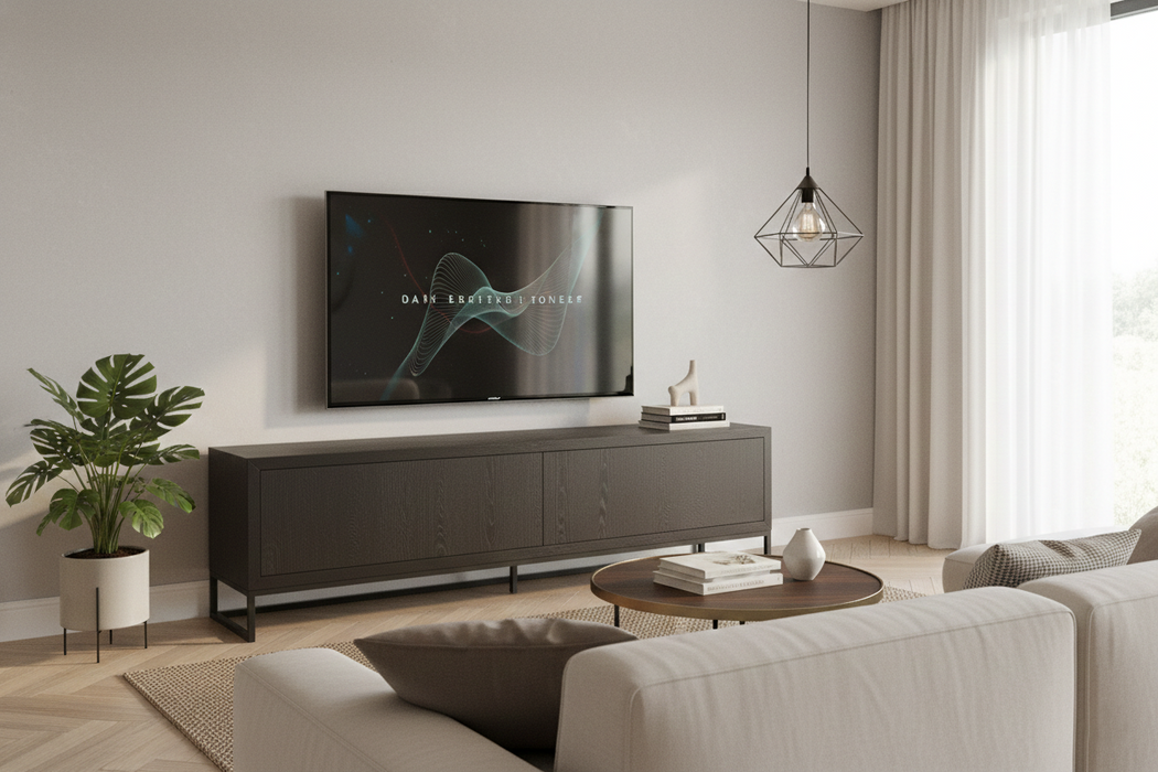 200 cm Siyah Meşe TV Ünitesi