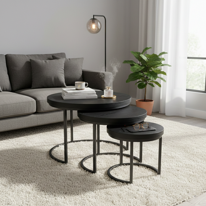 007 Zigon Sehpa Siyah Meşe