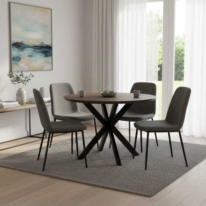 001 Yuvarlak Otantik Meşe Masa (9005)