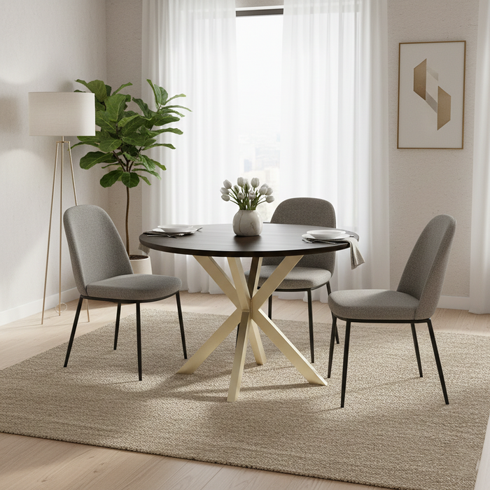 001 Yuvarlak Ceviz Masa (1015)