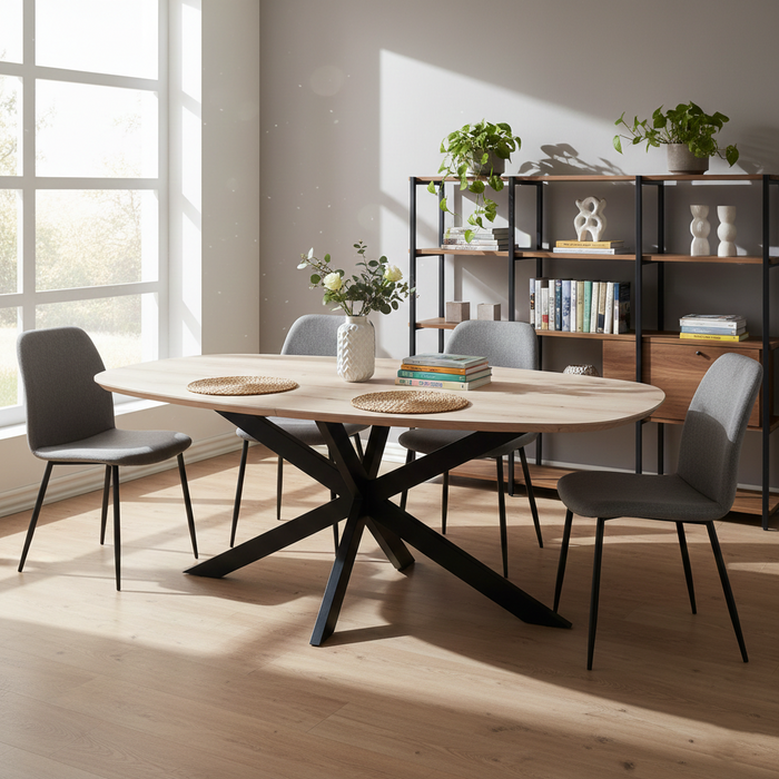 004 Radüslü Otantik Meşe Masa