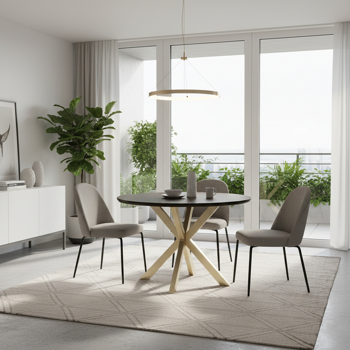 001 Yuvarlak Ceviz Masa (1015)