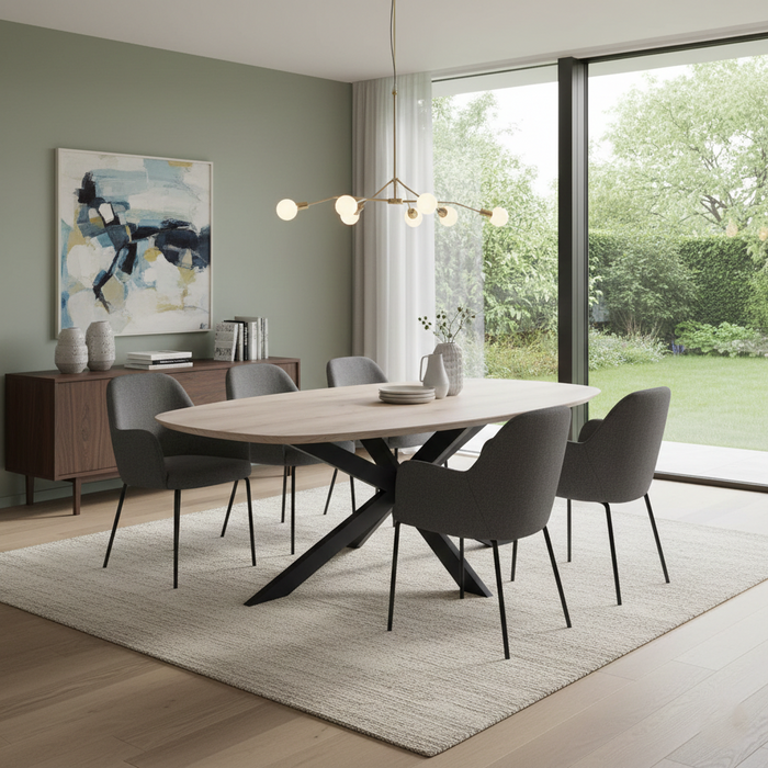 004 Radüslü Otantik Meşe Masa